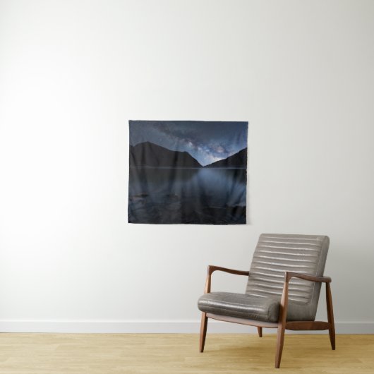 Tenture Eau | Lakeshore la nuit (En situation (horizontale))