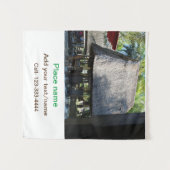 Tenture eau océan plage photo ajouter nom texte place été (Devant (Horizontal))