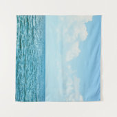Tenture Eau Océanique, Ciel bleu clair. (Devant (Horizontal))
