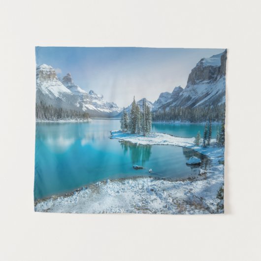 Tenture Eau | Parc national Winter Jasper, Canada (Devant (Horizontal))