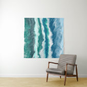 Tenture Eau turquoise turquoise et bleue Vagues océaniques (En situation (horizontale))