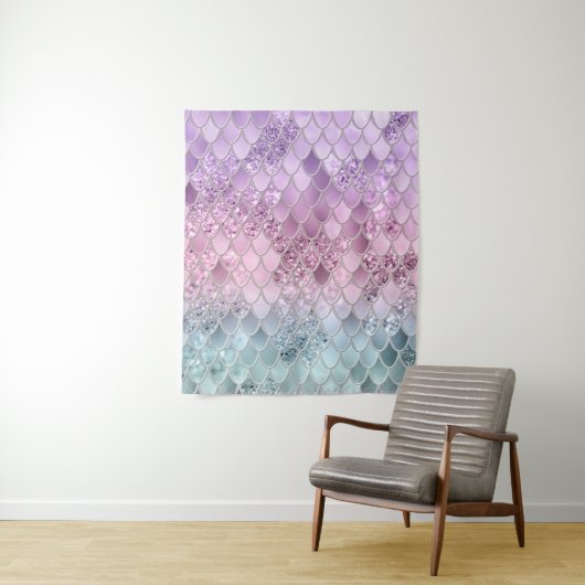 Tenture Échelles de Parties scintillant de sirènes #2a (Pa (En situation)