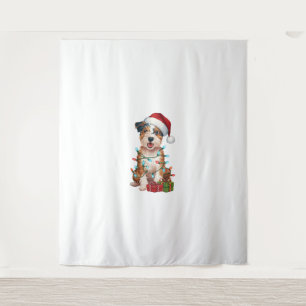Tenture Éclairage de Noël chapeau australien Terrier Chien