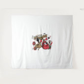 Tenture Éclairage de Noël Père Noël équitation grand chien (Devant (Horizontal))