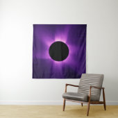 Tenture Éclipse solaire artificielle depuis l'espace (En situation (horizontale))
