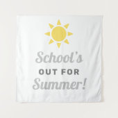 Tenture Écoles Pour L'Été Gris Jaune Soleil (Devant)