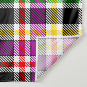 Tenture Écossais carreauté en flanelle multicolore noir vi