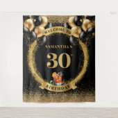 Tenture Écran glamour 30e anniversaire Whiskey Black Gold (Devant)