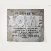 Tenture Écriture d'amour (Devant (Horizontal))