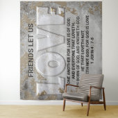 Tenture Écriture d'amour (En situation)