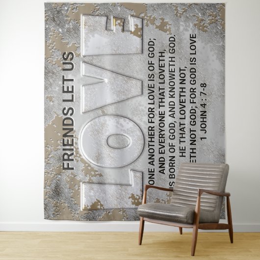 Tenture Écriture d'amour (En situation)