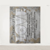 Tenture Écriture d'amour (Devant)