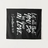 Tenture Écriture d'Amour Inspirationnelle - 1 Corinthiens  (Devant (Horizontal))