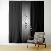 Tenture Écriture élégante et modifiable de monogramme | No (En situation)