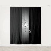 Tenture Écriture élégante et modifiable de monogramme | No (Devant)