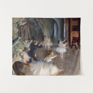 Tenture Edgar Degas - La répétition de ballet sur scène