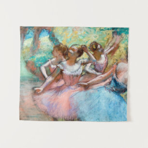 Tenture Edgar Degas - Quatre Ballerinas sur scène