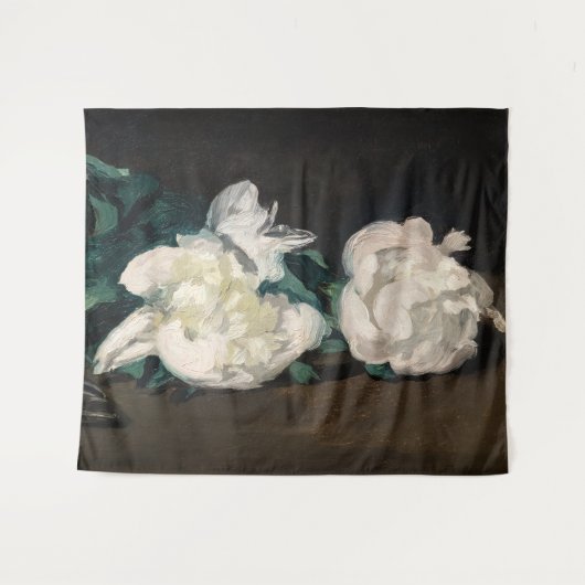 Tenture Edouard Manet - Branche de pivoines blanches, séca (Devant (Horizontal))