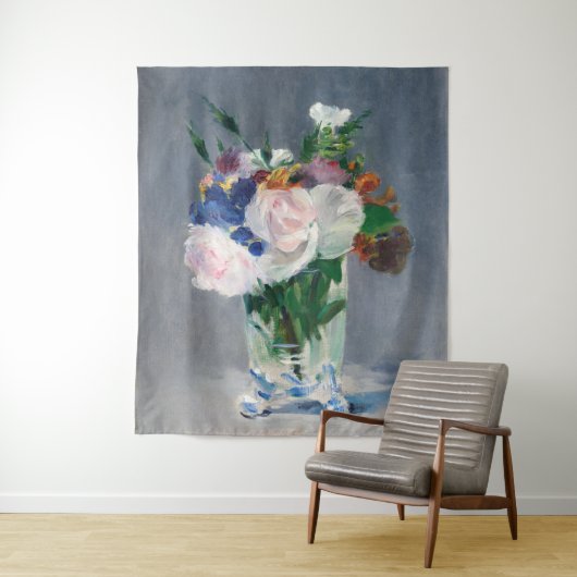 Tenture Edouard Manet - Fleurs dans un Vase de Cristal (En situation)