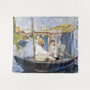 Tenture Edouard Manet - Monet dans son bateau-atelier