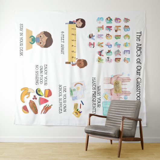 Tenture Education Learning Classroom Règles de présentatio (En situation (horizontale))