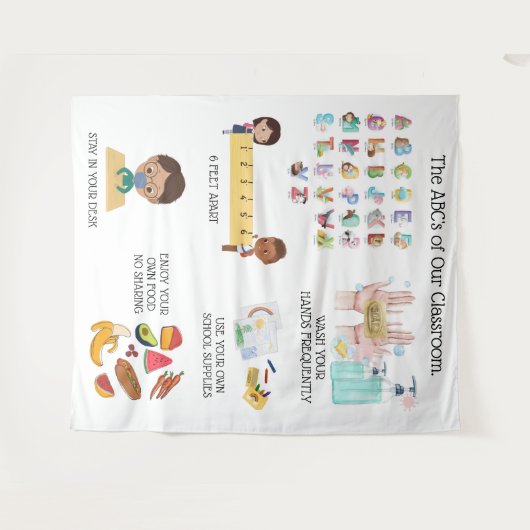 Tenture Education Learning Classroom Règles de présentatio (Devant (Horizontal))