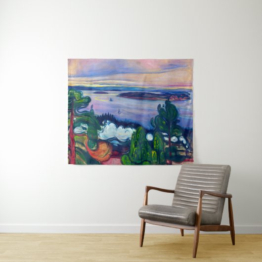 Tenture Edvard Munch - Fumée de train (En situation (horizontale))