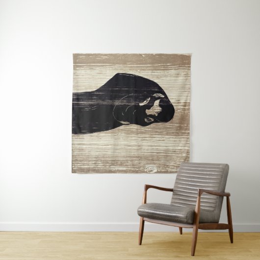 Tenture Edvard Munch - Le Kiss IV (En situation (horizontale))