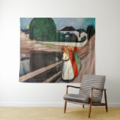 Tenture Edvard Munch - Les filles sur le pont (En situation (horizontale))