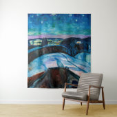 Tenture Edvard Munch - Nuit étoilée 1922 (En situation)