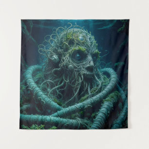 Tenture Eerie Sea Creature enchevêtrée dans les ombres