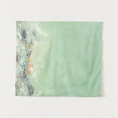 Tenture Effervesce - art abstrait minimaliste vert (Devant (Horizontal))