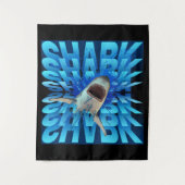 Tenture effet de texte requin typographie  (Devant)