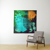 Tenture Éffrayant cimetière d'Halloween (En situation (horizontale))