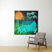 Tenture Éffrayant cimetière d'Halloween (En situation)