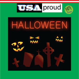 Tenture Éffrayant cimetière Halloween Déplaisants yeux