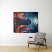 Tenture Éffrayant Halloween Haunted Grave Yard (En situation (horizontale))