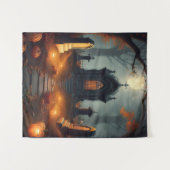 Tenture Éffrayant Halloween Haunted Grave Yard (Devant (Horizontal))