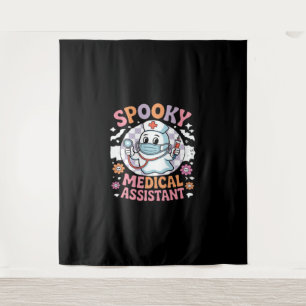 Tenture Éffrayant Médicale Assistant Cute Halloween Essent