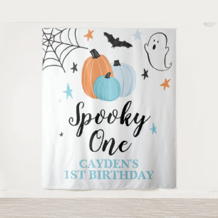 Tenture Éffrayant Un Halloween 1er Anniversaire Citrouille