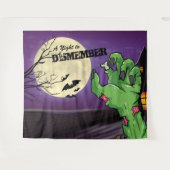 Tenture Éffrayant Zombie Halloween Party photo arrière-pla (Devant (Horizontal))