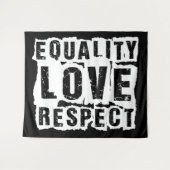 Tenture Égalité Amour et respect Mois de la fierté (Devant (Horizontal))