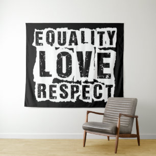Tenture Égalité Amour et respect Mois de la fierté