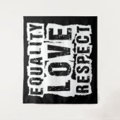 Tenture Égalité Amour et respect Mois de la fierté (Devant)