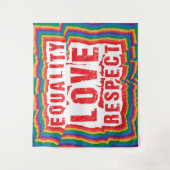 Tenture Égalité Amour et respect Mois de la fierté (Devant)