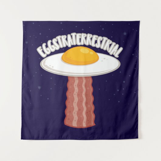 Tenture Eggstraterrestrial Avec Texte (Devant)