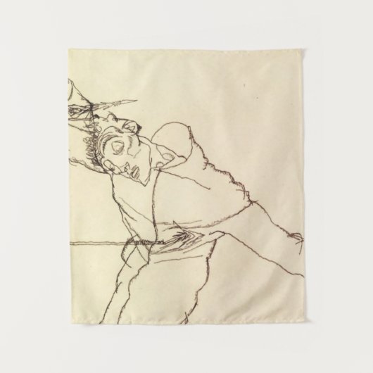 Tenture Egon Schiele-Self Portrait As St Sebastian (Devant)