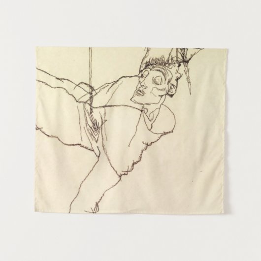 Tenture Egon Schiele-Self Portrait As St Sebastian (Devant (Horizontal))
