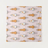 Tenture Égratignure de chat sans couture motif (Devant (Horizontal))