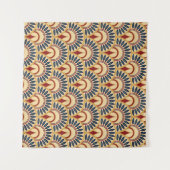Tenture Egyptian Motif Fish Scales Seamless Pattern (Devant (Horizontal))